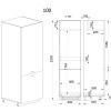 Колонен модул за вграждане на хладилник БФ-Бяло фладер-04-100 (ляв)