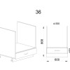 Долен модул за фурна с чекмедже МФ-Бяло фладер-04-36