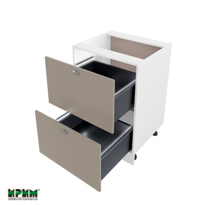 Долен модул с две чекмеджета и LED БФ-Капучино мат-11-72