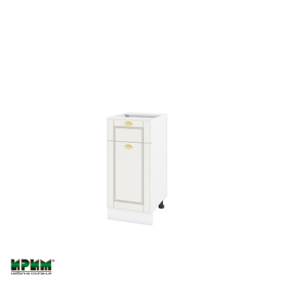 Долен модул с чекмедже,врата и рафт БФ-Бяло мат-09-74 (ляв)