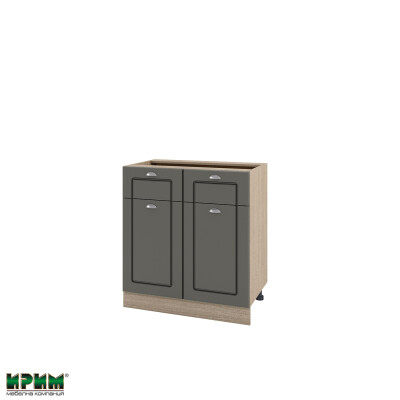 Долен модул с 2 чекмеджета,2 врати и рафт МФ-Цимент мат-06-26