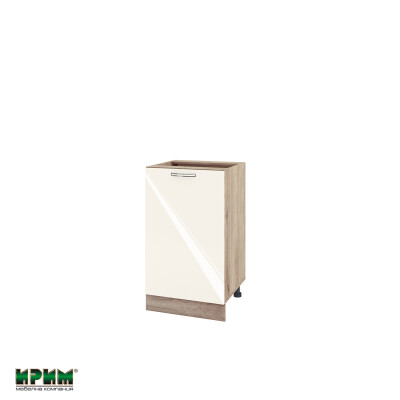 Долен модул с врата и рафт АРФ-Крийм гланц-06-43