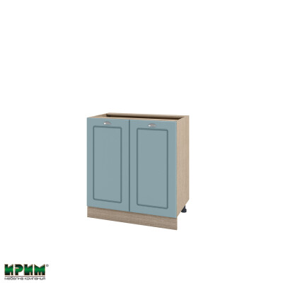 Долен модул за вграждане на мивка с две врати и рафт МФ-Деним мат-06-23