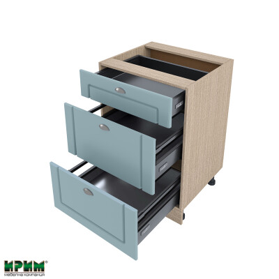 Долен модул с три чекмеджета с плавно затваряне МФ-Деним мат-06-54