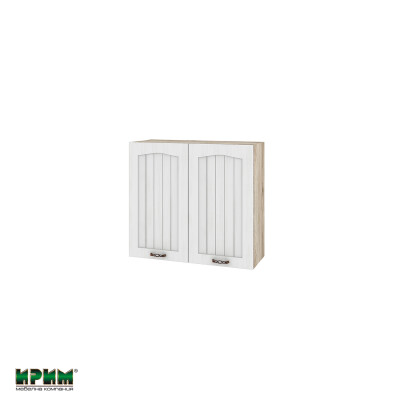 Горен модул с две врати и рафт АРФ-Бяло фладер-04-4