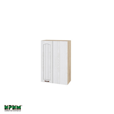 Горен модул за ъгъл с врата и рафт АРФ-Бяло фладер-04-122 (десен)