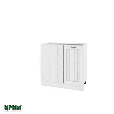 Долен модул за ъгъл с врата и рафт БФ-Бяло фладер-04-92 (ляв)