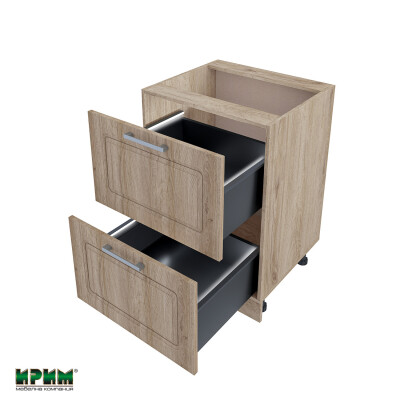 Долен модул с две чекмеджета с плавно затваряне и LED осветление АРФ-Сонома-02-72