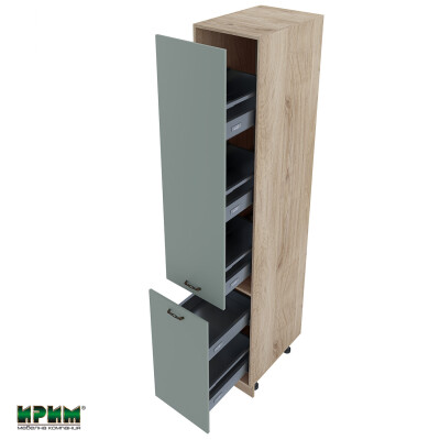 Колонен модул бутилиера с две врати АРФ-Олив мат-11-65