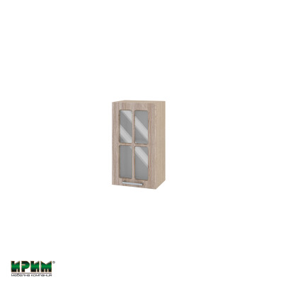 Горен модул с витринна врата и рафт МФ-Сонома-02-102