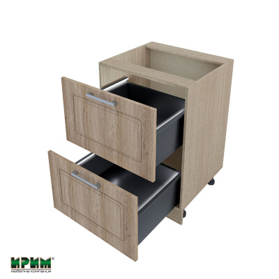 Долен модул с две чекмеджета с плавно затваряне и LED осветление МФ-Сонома-02-72