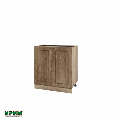 Долен модул за вграждане на мивка с две врати и рафт АРФ-Дъб натурал-06-23