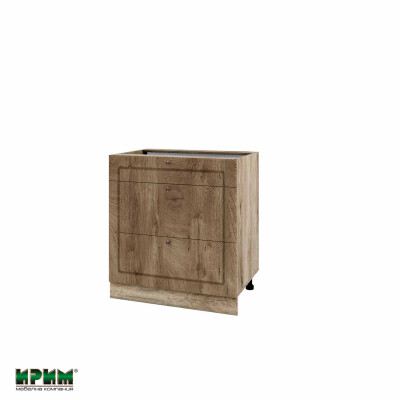 Долен модул с три чекмеджета с плавно затваряне АРФ-Дъб натурал-06-120