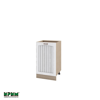 Долен модул с врата и рафт МФ-Бяло фладер-04-43 (десен)