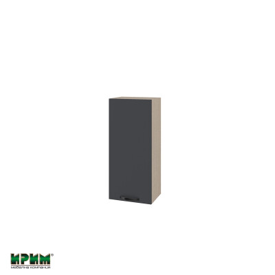 Горен модул с врата и два рафта МФ-Карбон мат-11-116