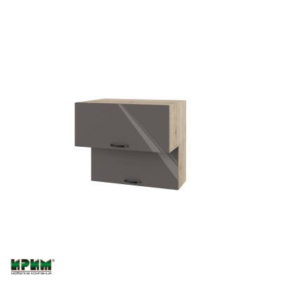 Горен модул с две хоризонтални врати АРФ-Антрацит гланц-05-107