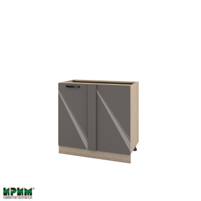 Долен модул за ъгъл с врата и рафт МФ-Антрацит гланц-05-42