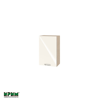 Горен модул с врата и рафт МФ-Крийм гланц-11-6