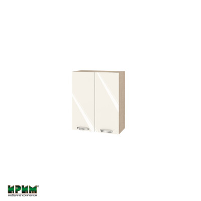 Горен модул с две врати и рафт МФ-Крийм гланц-11-3