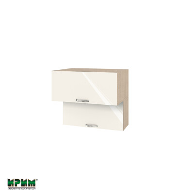 Горен модул с две хоризонтални врати МФ-Крийм гланц-11-107