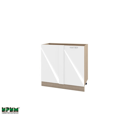 Долен модул за ъгъл с врата и рафт МФ-Бяло гланц-05-42