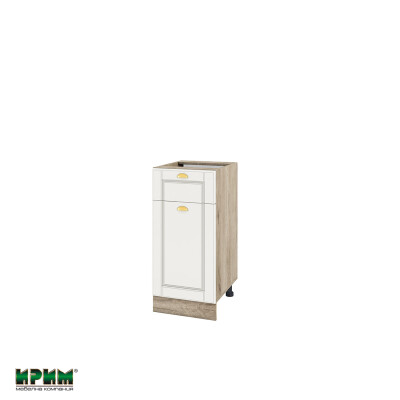 Долен модул с чекмедже,врата и рафт АРФ-Бяло мат-09-24 (десен)