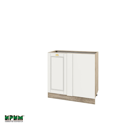 Долен модул за ъгъл с врата и рафт АРФ-Бяло мат-09-42