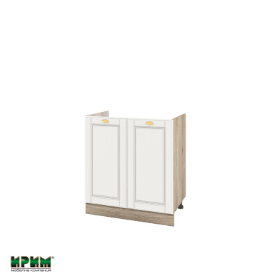 Долен модул за бордова мивка с две врати АРФ-Бяло мат-09-30