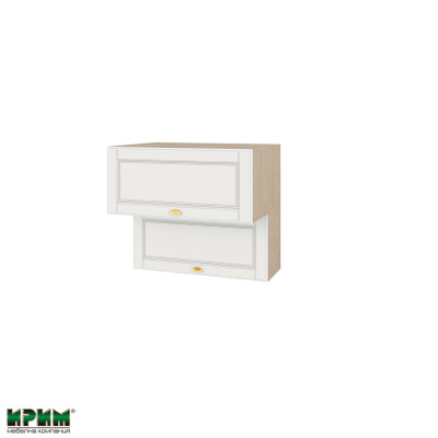 Горен модул с две хоризонтални врати МФ-Бяло мат-09-107