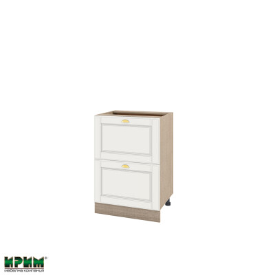 Долен модул с две чекмеджета МФ-Бяло мат-09-44