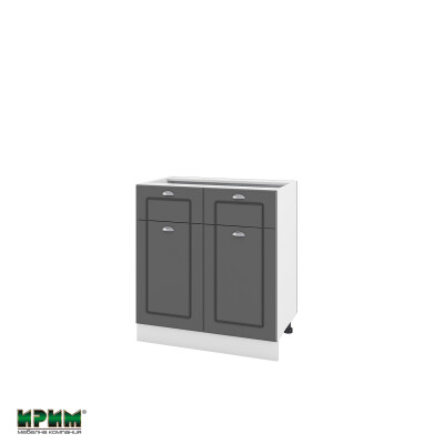 Долен модул с 2 чекмеджета,2 врати и рафт БФ-Цимент мат-06-26