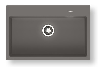 Мивка от гранит Ithaka (78×51) 1B Метално сиво