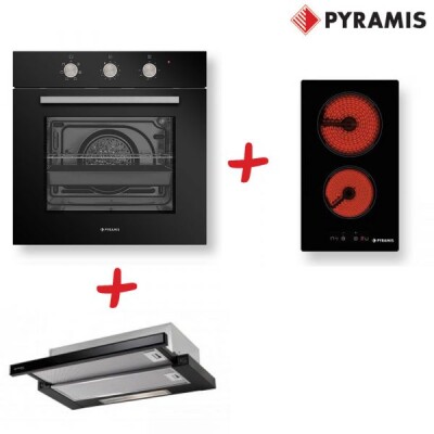 Комплект Фурна, котлони и абсорбатор ЧЕРЕН 1 / BLACK 1