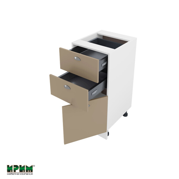 Долен модул с две чекмеджета и врата БФ-Капучино мат-11-53