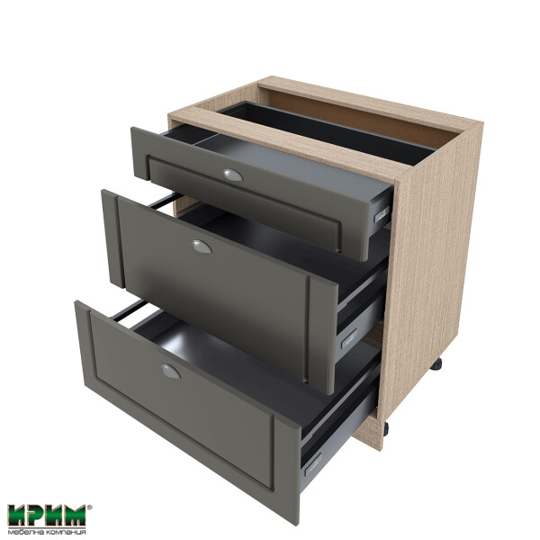 Долен модул с три чекмеджета МФ-Цимент мат-06-55