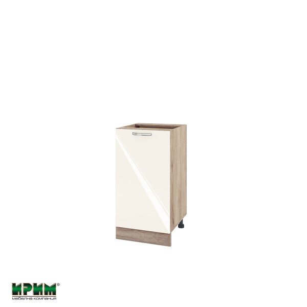 Долен модул с врата и рафт АРФ-Крийм гланц-06-28