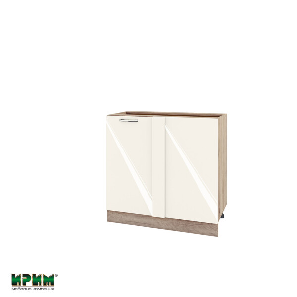 Долен модул за ъгъл с врата и рафт АРФ-Крийм гланц-06-42