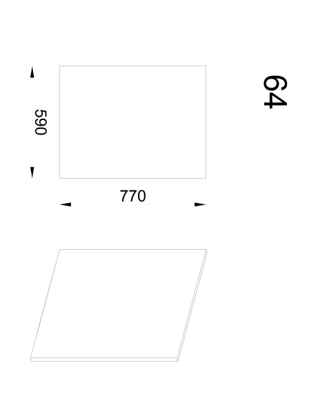 Краен панел Ф-Крийм гланц-06-64