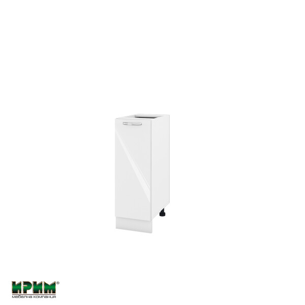 Долен модул с врата и рафт БФ-Бяло гланц-05-20