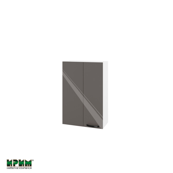 Горен модул за ъгъл с врата и рафт БФ-Антрацит гланц-05-122