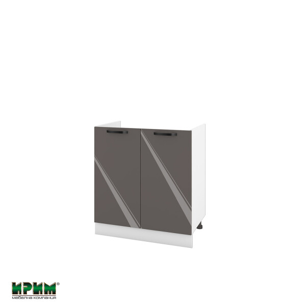 Долен модул за бордова мивка с две врати БФ-Антрацит гланц-05-30