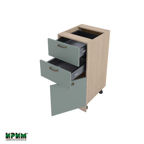 Долен модул с две чекмеджета и врата с плавно затваряне МФ-Олив мат-11-53