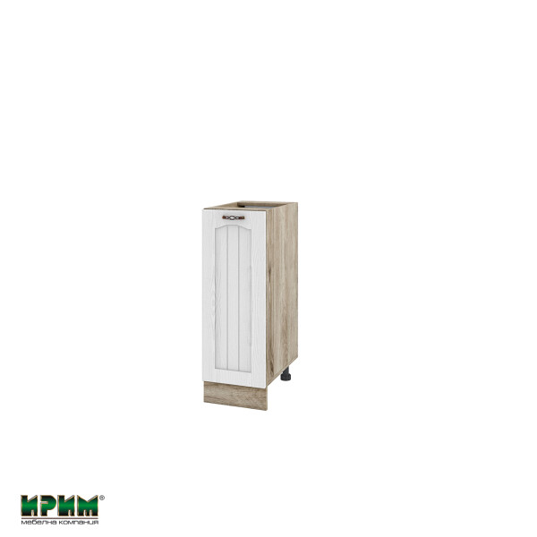 Долен модул с врата и рафт АРФ-Бяло фладер-04-70 (ляв)