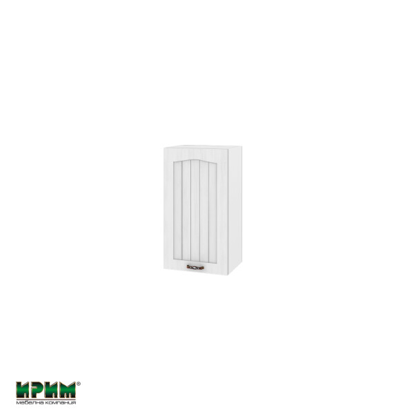 Горен модул с врата и рафт БФ-Бяло фладер-04-52 (ляв)