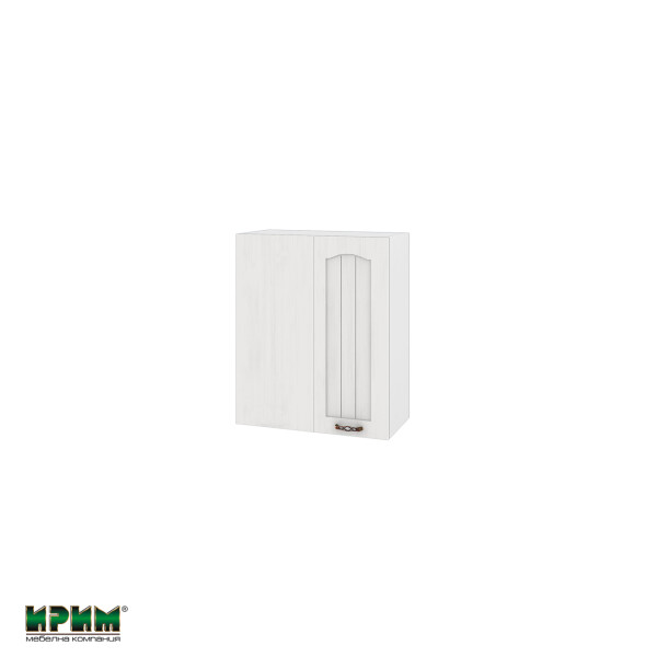 Горен модул за ъгъл с врата и рафт БФ-Бяло фладер-04-67 (ляв)