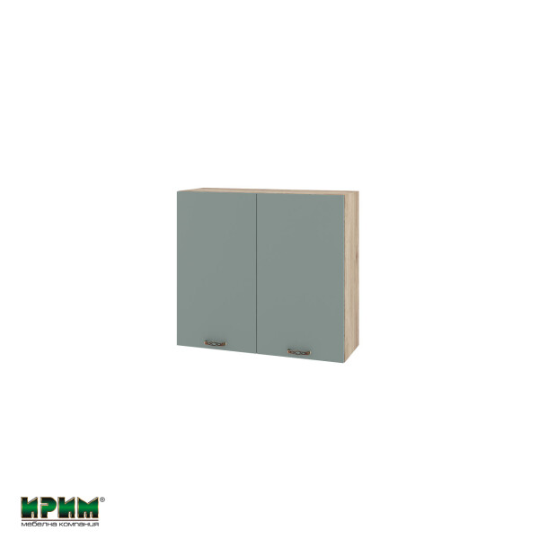 Горен модул с две врати и рафт АРФ-Олив мат-11-4