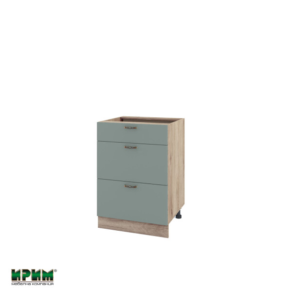 Долен модул с три чекмеджета АРФ-Олив мат-11-57