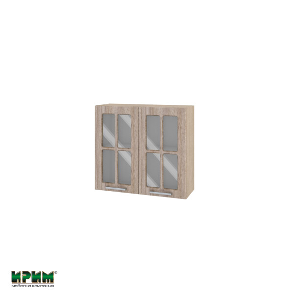 Горен модул с две витринни врати и рафт МФ-Сонома-02-104