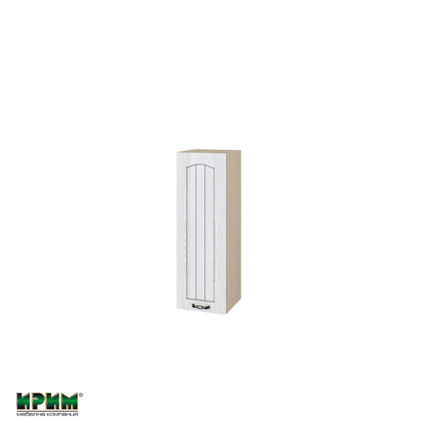 Горен модул с врата и два рафта МФ-Бяло фладер-04-165 (ляв)