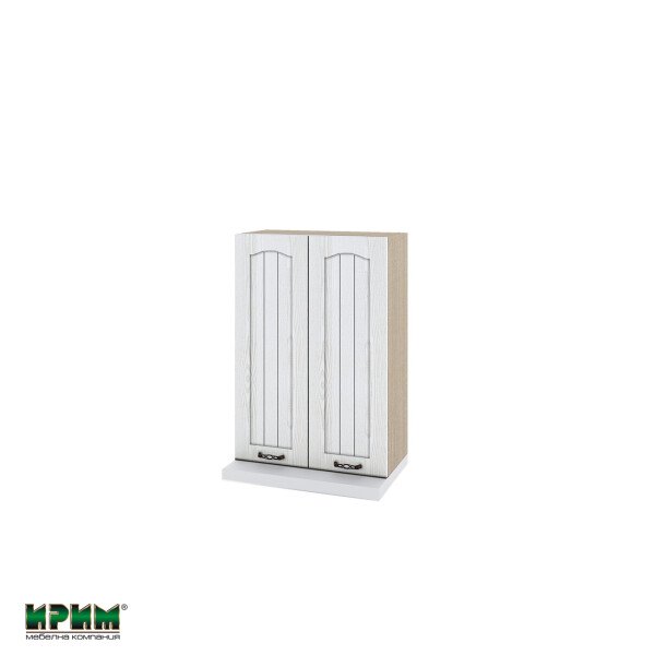 Горен модул с две врати и два рафта за аспиратор МФ-Бяло фладер-04-117